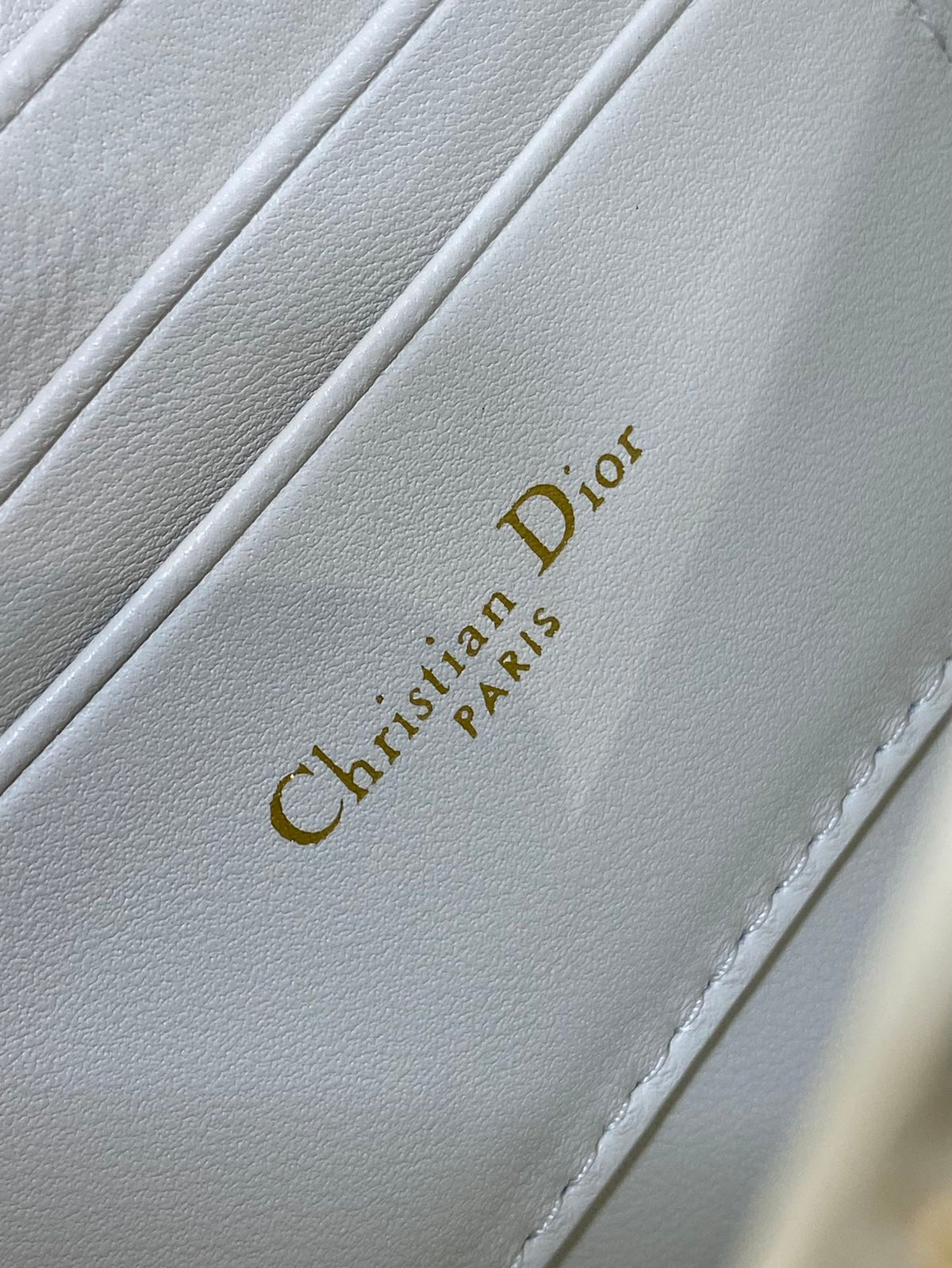 Dior Miss Caro Mini 17 Bag in White Macrocannage Lambskin