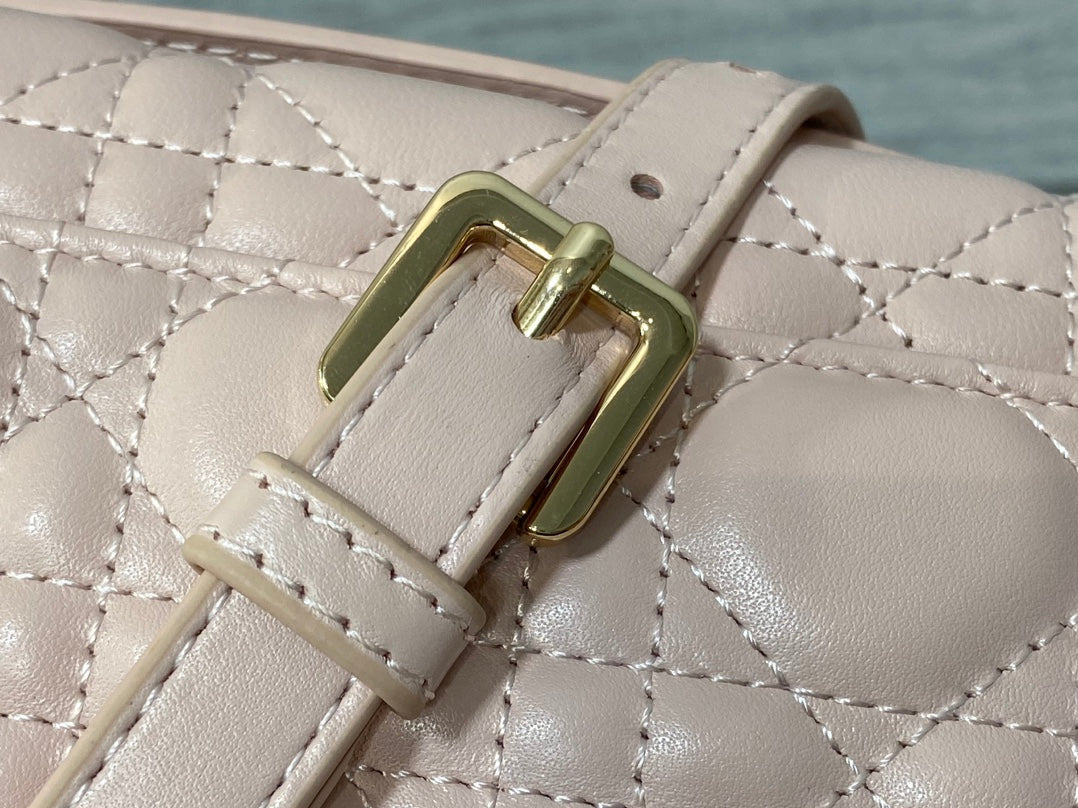 Dior Mini Bag 24 in Light Pink Patent Cannage Calfskin
