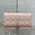 Dior Mini Bag 24 in Light Pink Patent Cannage Calfskin