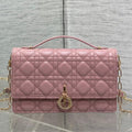 Dior Mini Bag 24 in Rose Pink Patent Cannage Calfskin