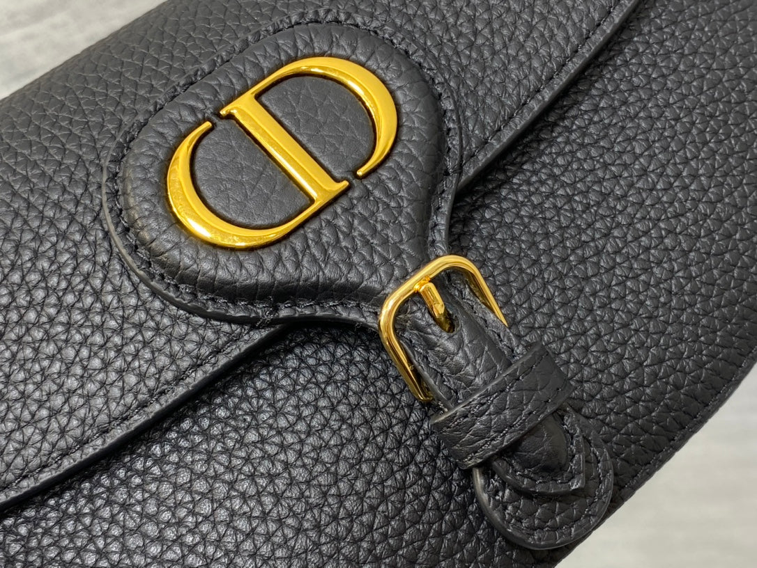 Dior Mini 21 Bobby Bag in Black Lambskin