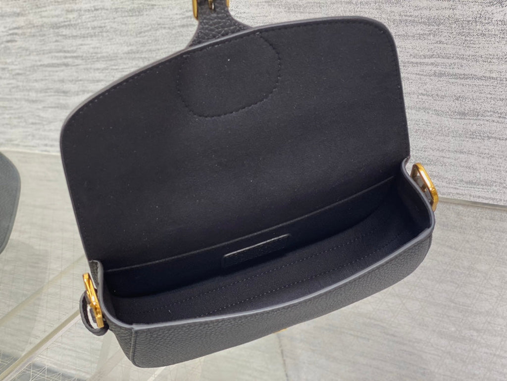 Dior Mini 21 Bobby Bag in Black Lambskin