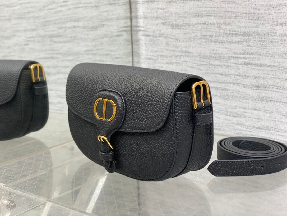 Dior Mini 21 Bobby Bag in Black Lambskin