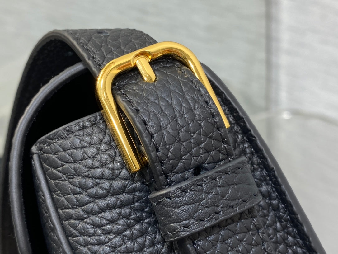 Dior Mini 21 Bobby Bag in Black Lambskin