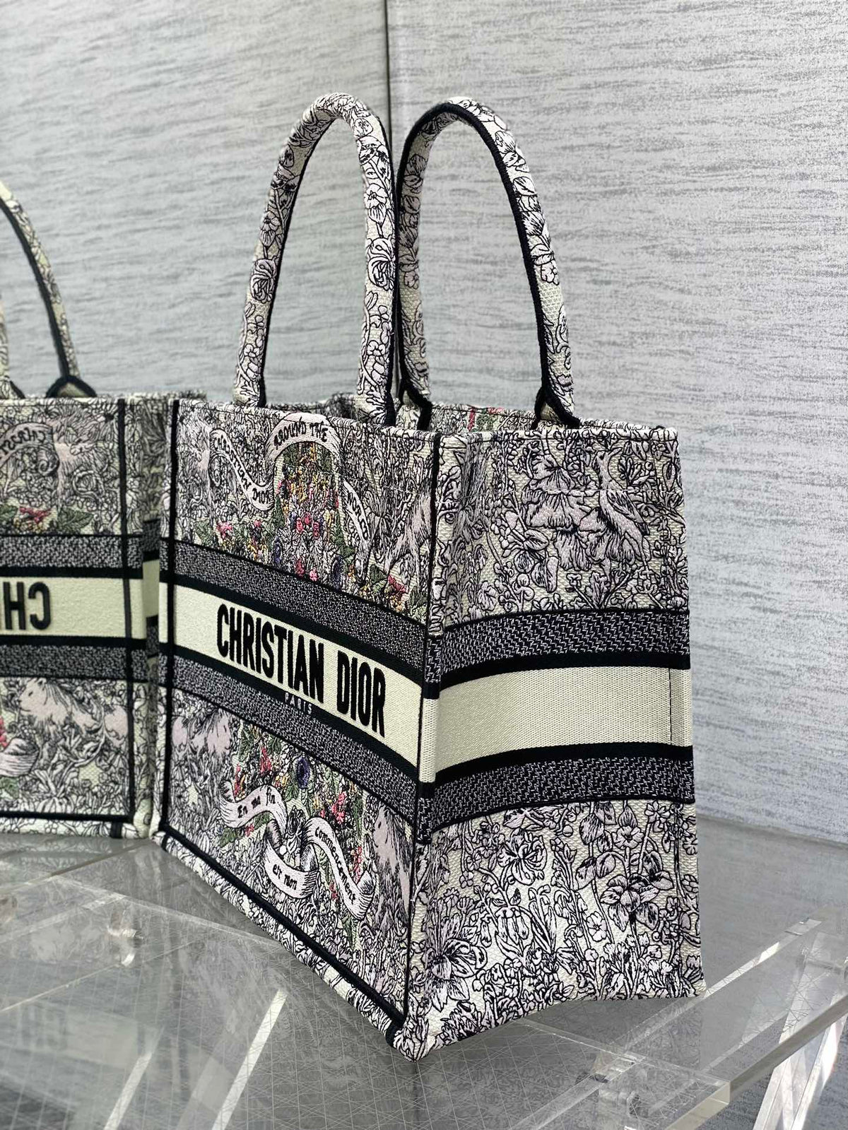 Dior Meidum 36 Book Tote in Colorful Canvas 226290