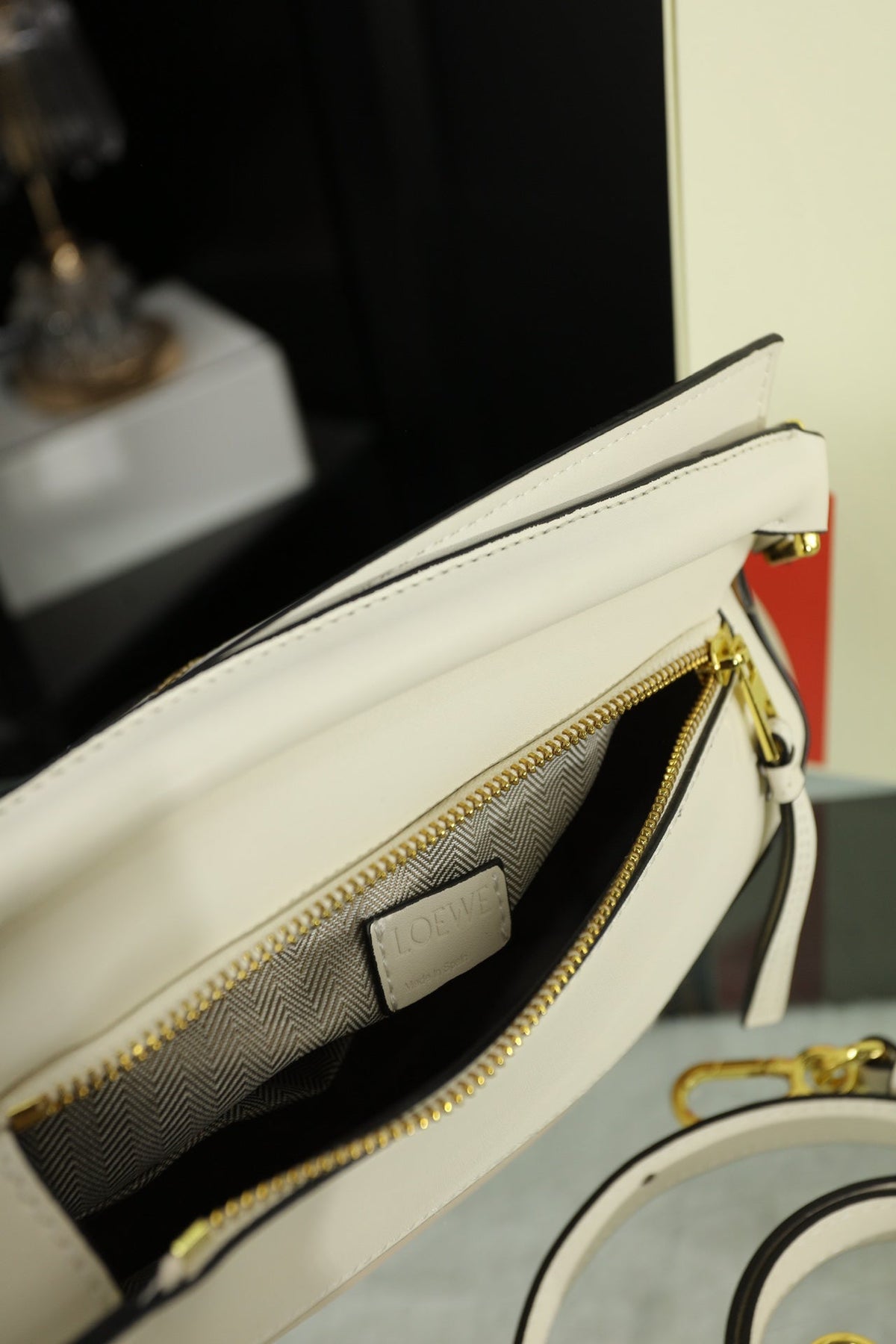 Loewe Mini Puzzle 23 Bag in Beige Cream Mix Tan Calfskin