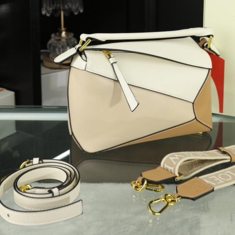 Loewe Mini Puzzle 23 Bag in Beige Cream Mix Tan Calfskin