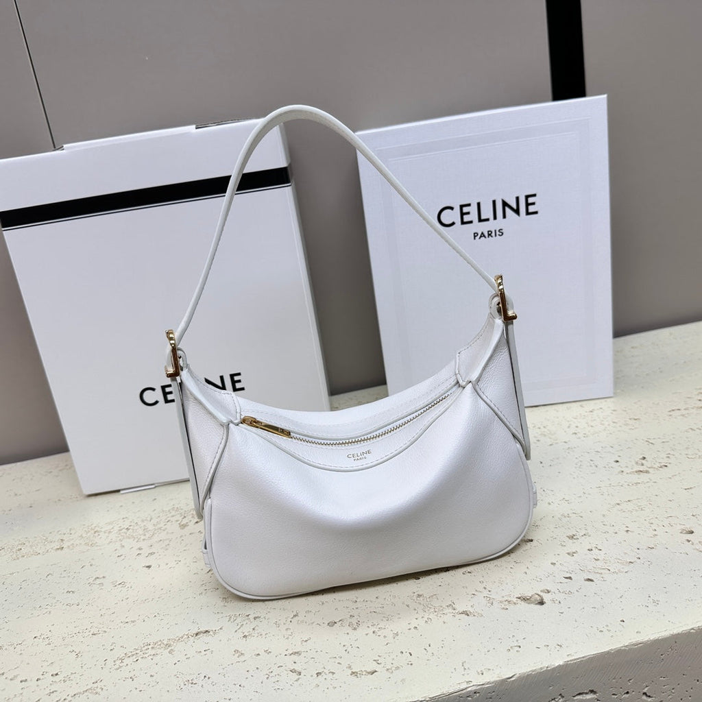 Celine Mini 19 Romy in White Supple Calfskin Bag