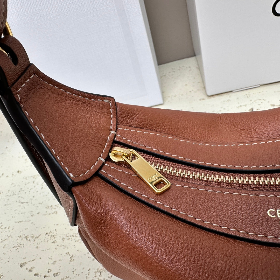 Celine Mini 19 Romy in Bronze Brown Supple Calfskin Bag