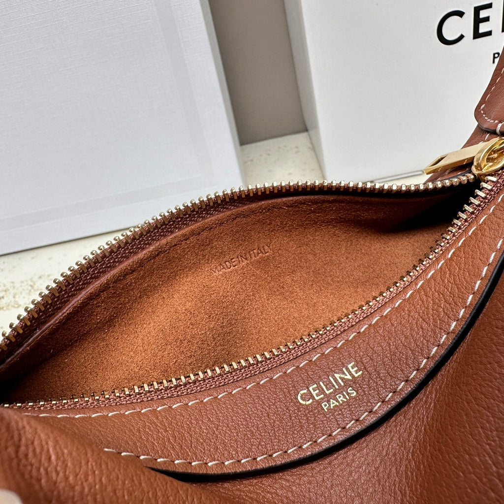Celine Mini 19 Romy in Bronze Brown Supple Calfskin Bag