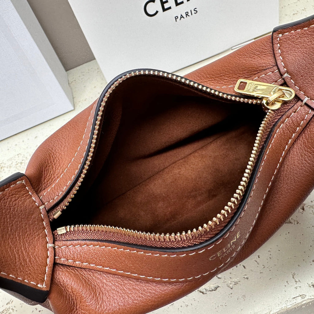 Celine Mini 19 Romy in Bronze Brown Supple Calfskin Bag