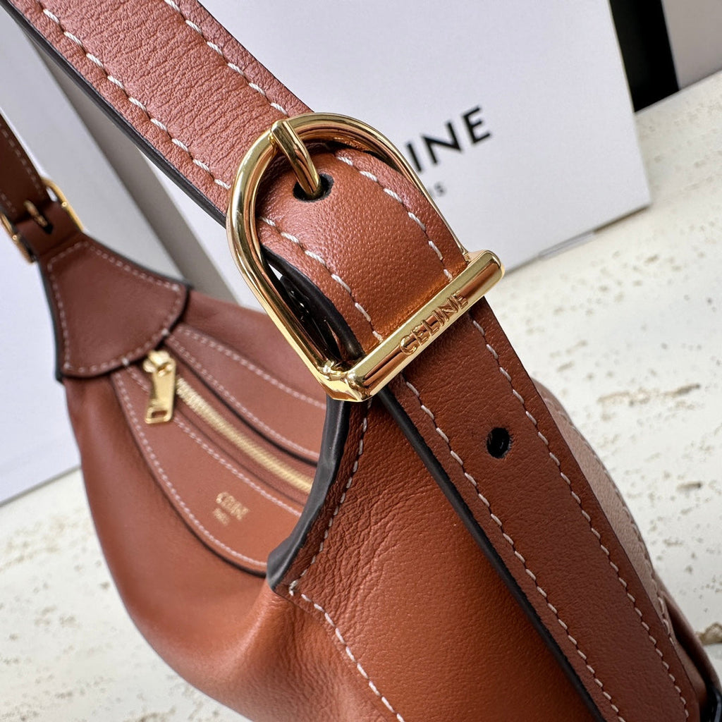 Celine Mini 19 Romy in Bronze Brown Supple Calfskin Bag