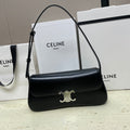 Celine Lola Baguette Bag 28 in Black Shinny Calfskin