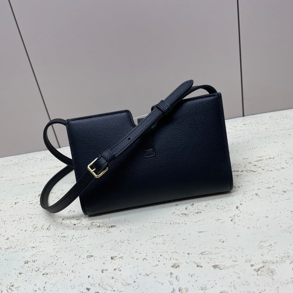 Celine Mini 18 Strap Pochette in Black Supple Calfskin Bag