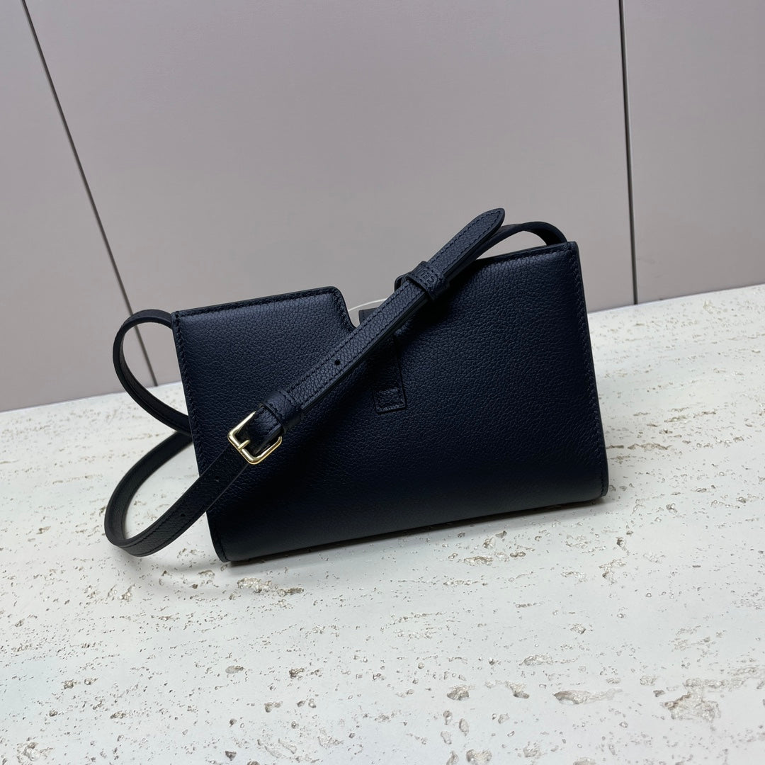 Celine Mini 18 Strap Pochette in Black Supple Calfskin Bag
