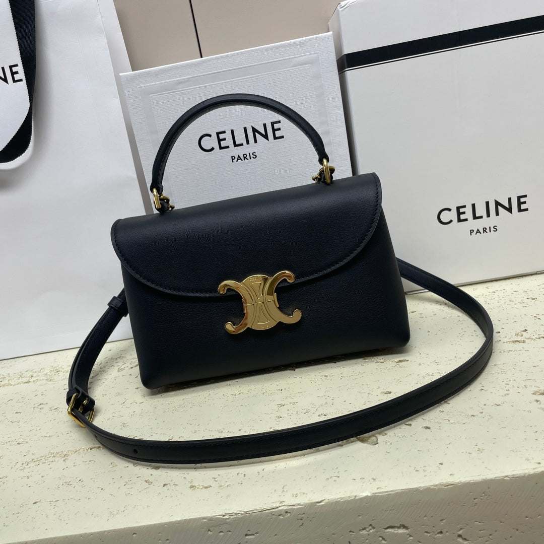 Celine Nino Teen 20 Bag in Black Solf Calfskin