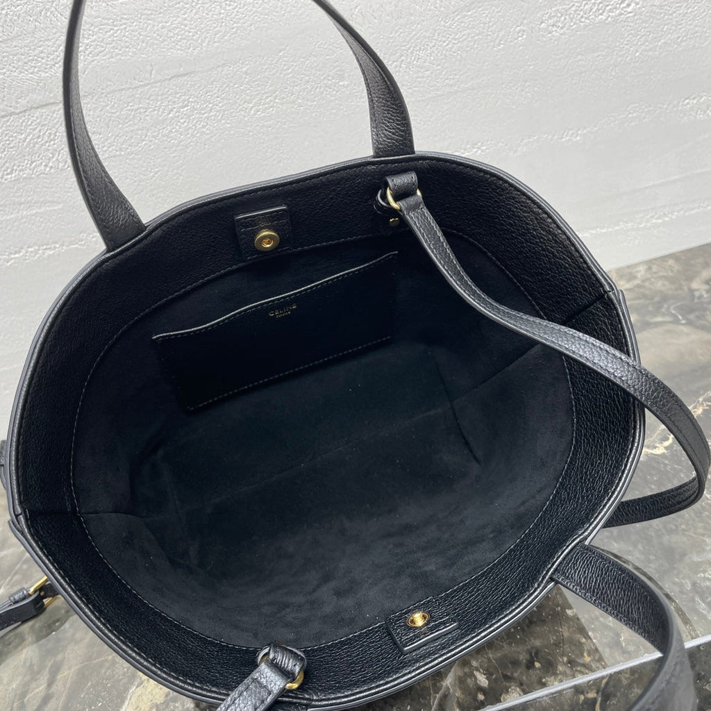 Celine Mini Cabas Anaïs Cuir Triomphe 21 in Black Grained Calfskin Bag