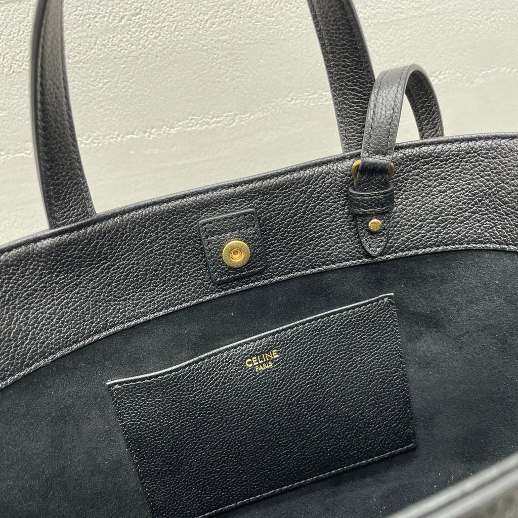 Celine Mini Cabas Anaïs Cuir Triomphe 21 in Black Grained Calfskin Bag