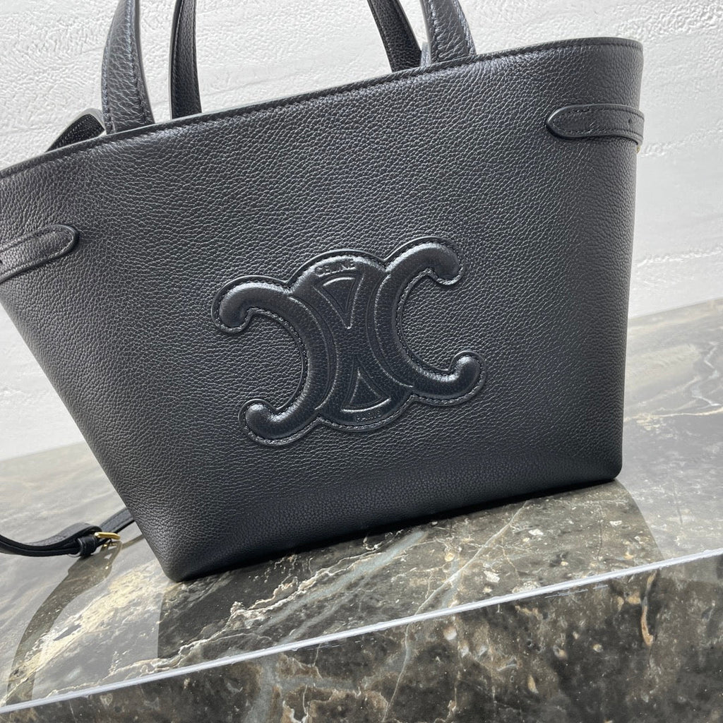 Celine Mini Cabas Anaïs Cuir Triomphe 21 in Black Grained Calfskin Bag