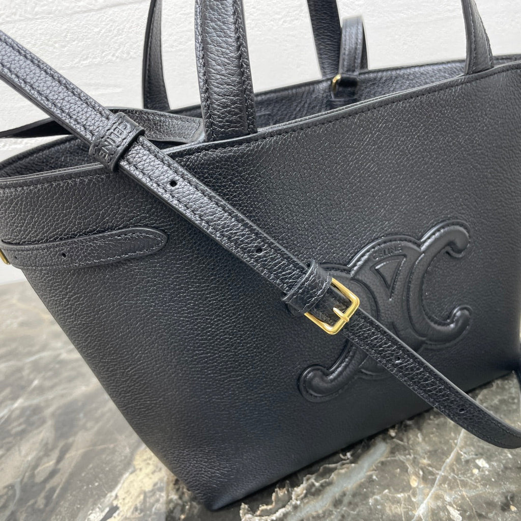 Celine Mini Cabas Anaïs Cuir Triomphe 21 in Black Grained Calfskin Bag