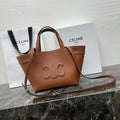 Celine Mini Cabas Anaïs Cuir Triomphe 21 in Bronze Orange Grained Calfskin Bag