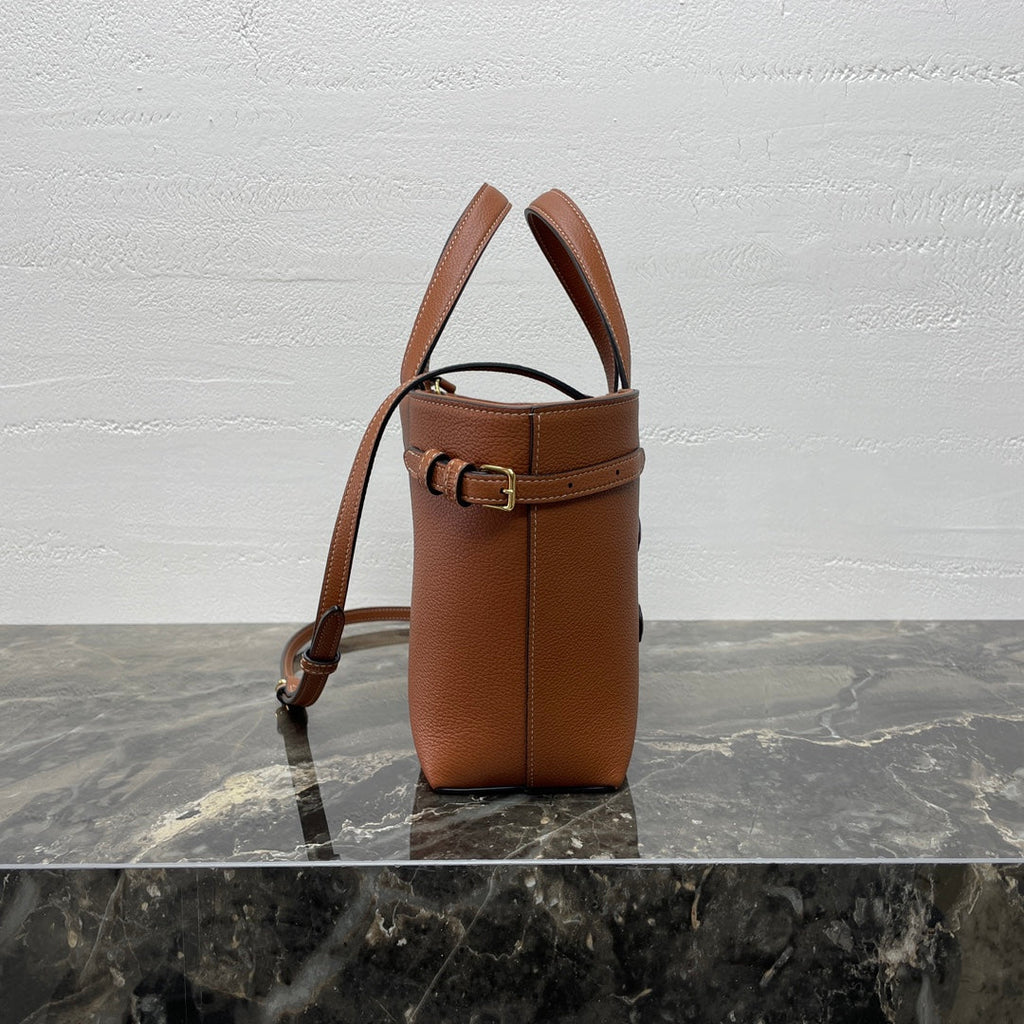 Celine Mini Cabas Anaïs Cuir Triomphe 21 in Bronze Orange Grained Calfskin Bag
