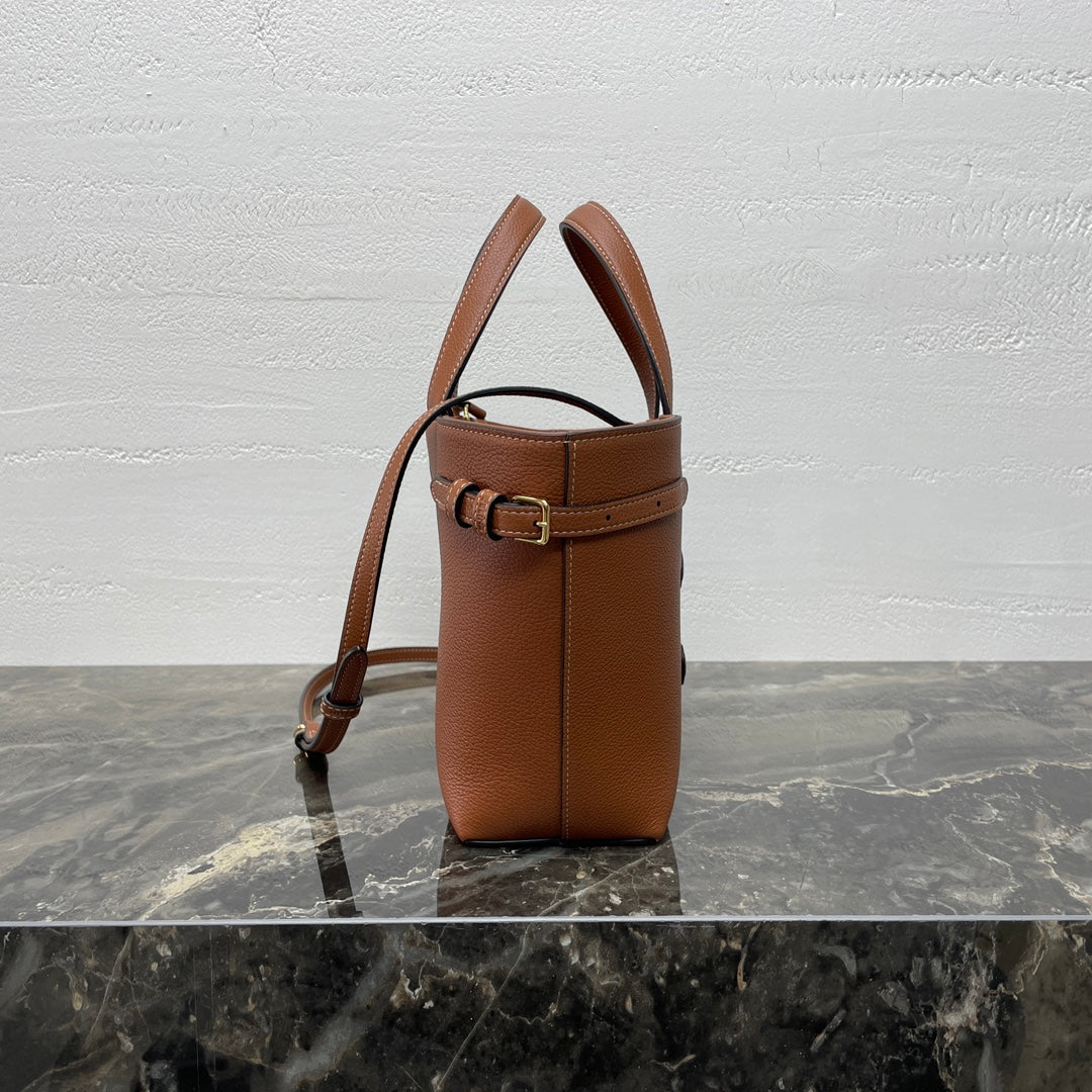 Celine Mini Cabas Anaïs Cuir Triomphe 21 in Bronze Orange Grained Calfskin Bag