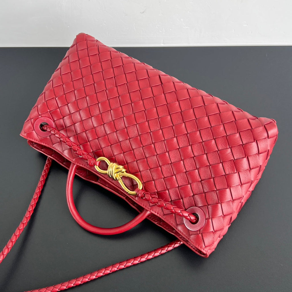 Bottega Veneta Small Andiamo 29 in Red Lambskin Bag