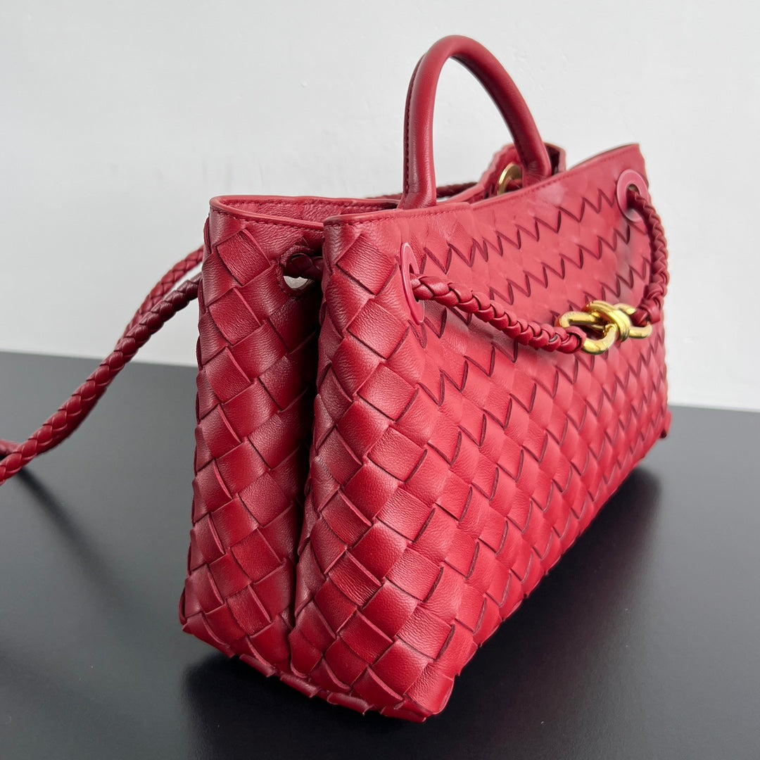 Bottega Veneta Small Andiamo 29 in Red Lambskin Bag