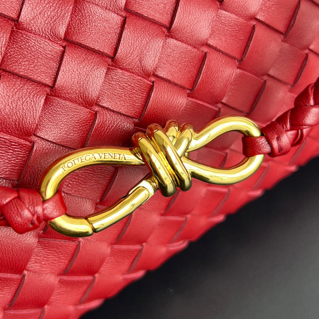 Bottega Veneta Small Andiamo 29 in Red Lambskin Bag