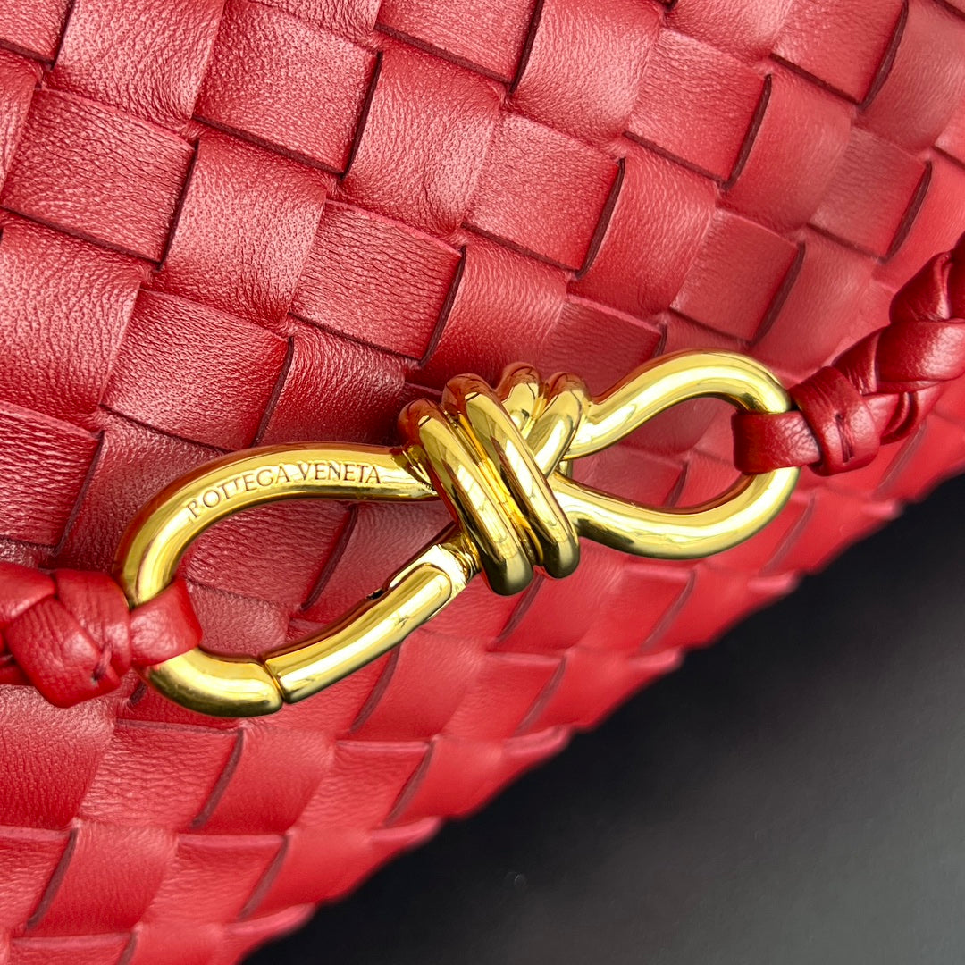 Bottega Veneta Small Andiamo 29 in Red Lambskin Bag