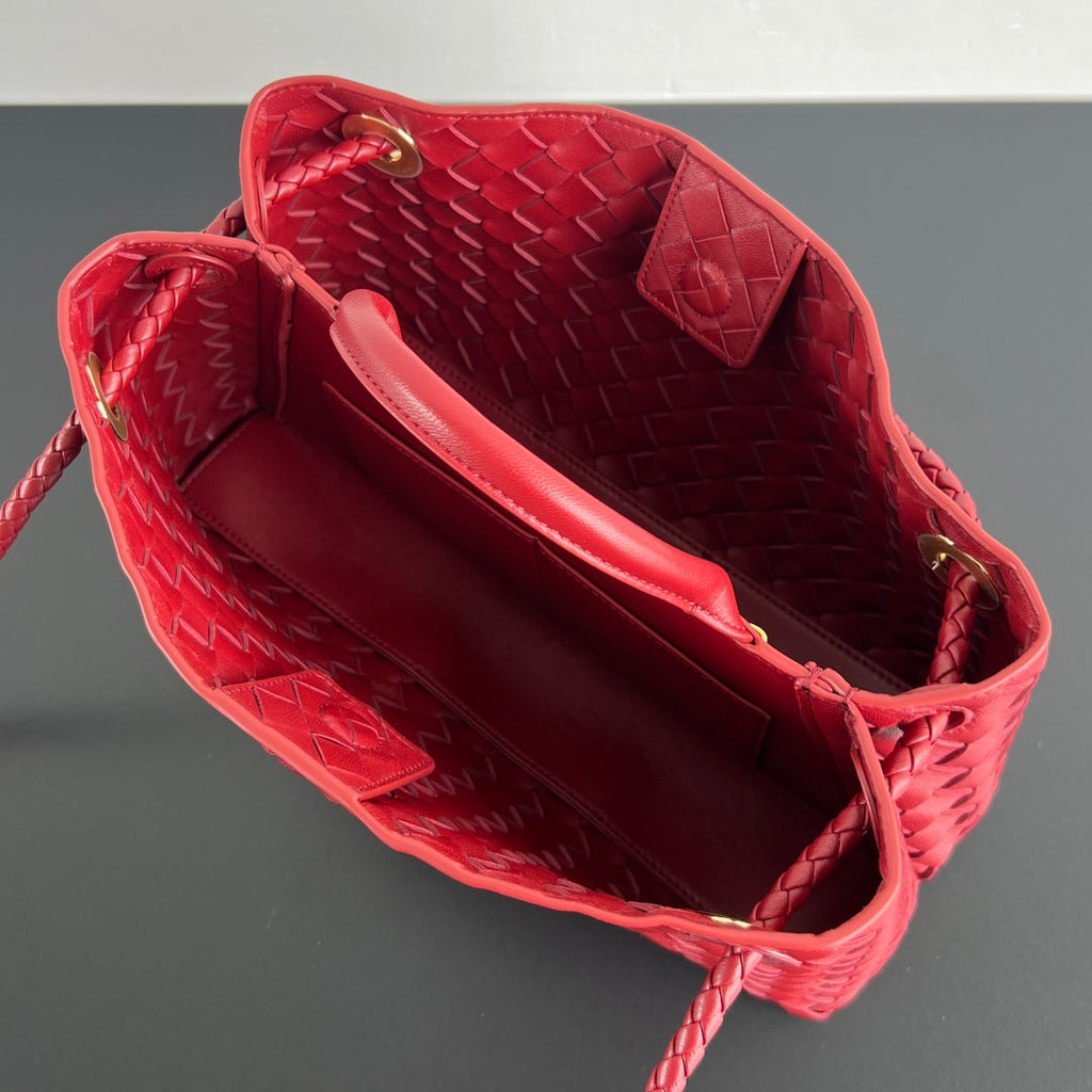Bottega Veneta Small Andiamo 29 in Red Lambskin Bag