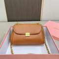 Shoulder Bag 25 in Bronze Brown Calfskin Gold Hardware
