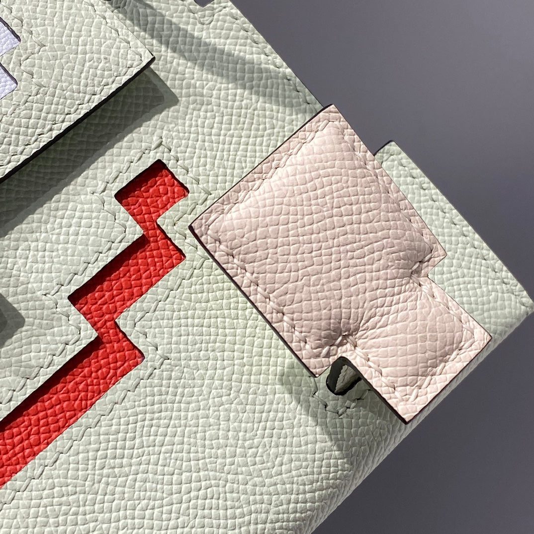 Hermes Kelly Doll 18 in Light Green Calfskin Bag