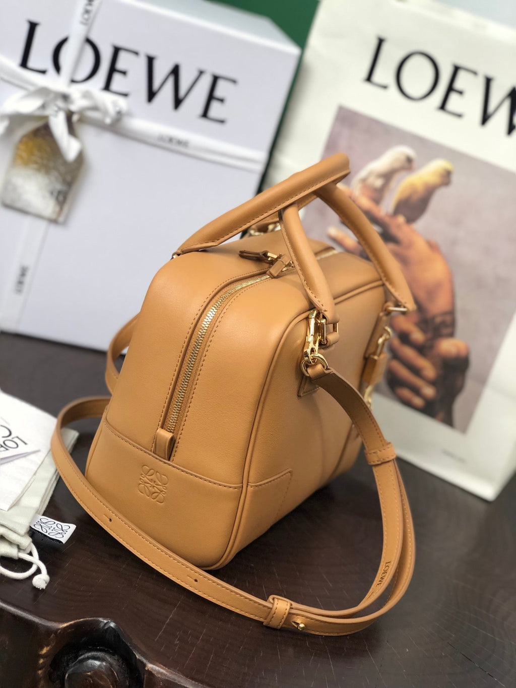 Loewe Amazona 19 Bag in Warm Desert Nappa Calfskin