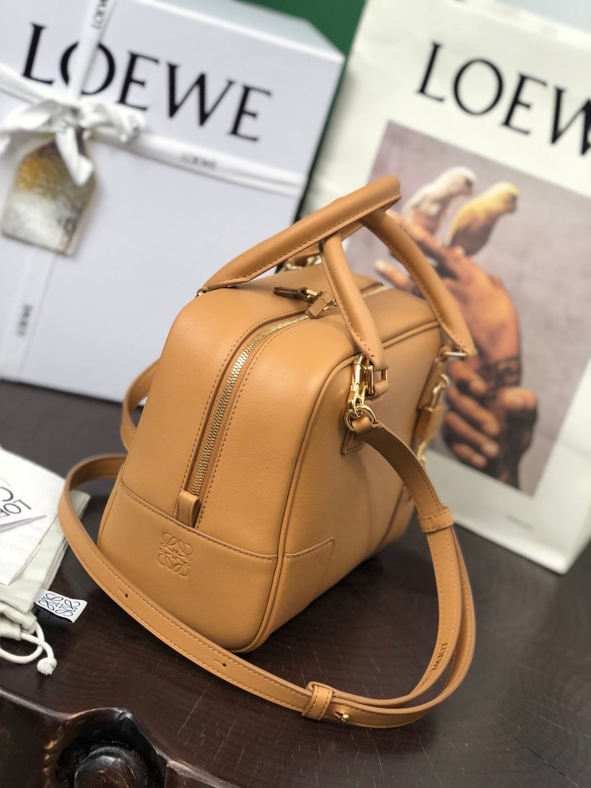 Loewe Amazona 19 Bag in Warm Desert Nappa Calfskin