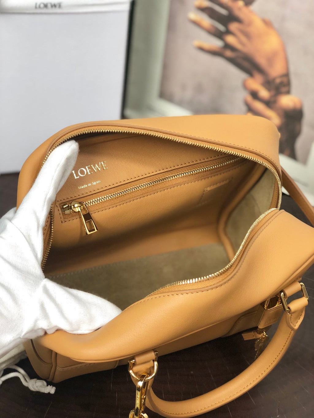Loewe Amazona 19 Bag in Warm Desert Nappa Calfskin