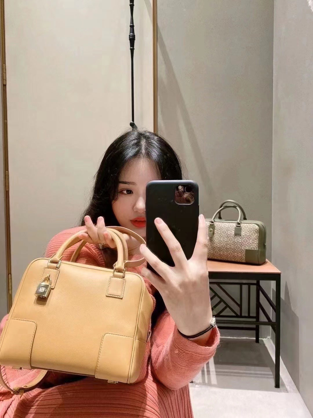Loewe Amazona 19 Bag in Warm Desert Nappa Calfskin