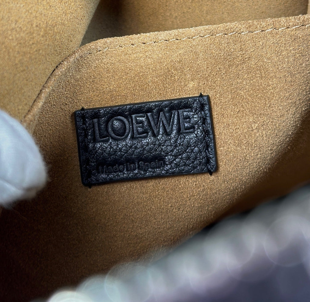 Loewe Medium 23 Pebble Messenger Bag in Black Supple Grained Calfskin