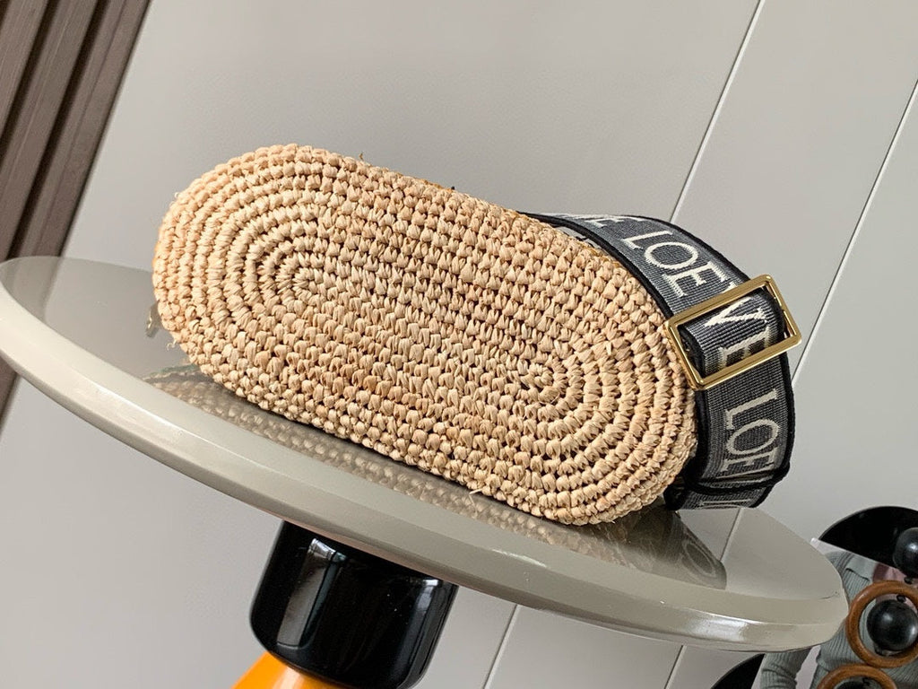 Loewe 30 Slit Bag in Colorful Raffia and Calfskin