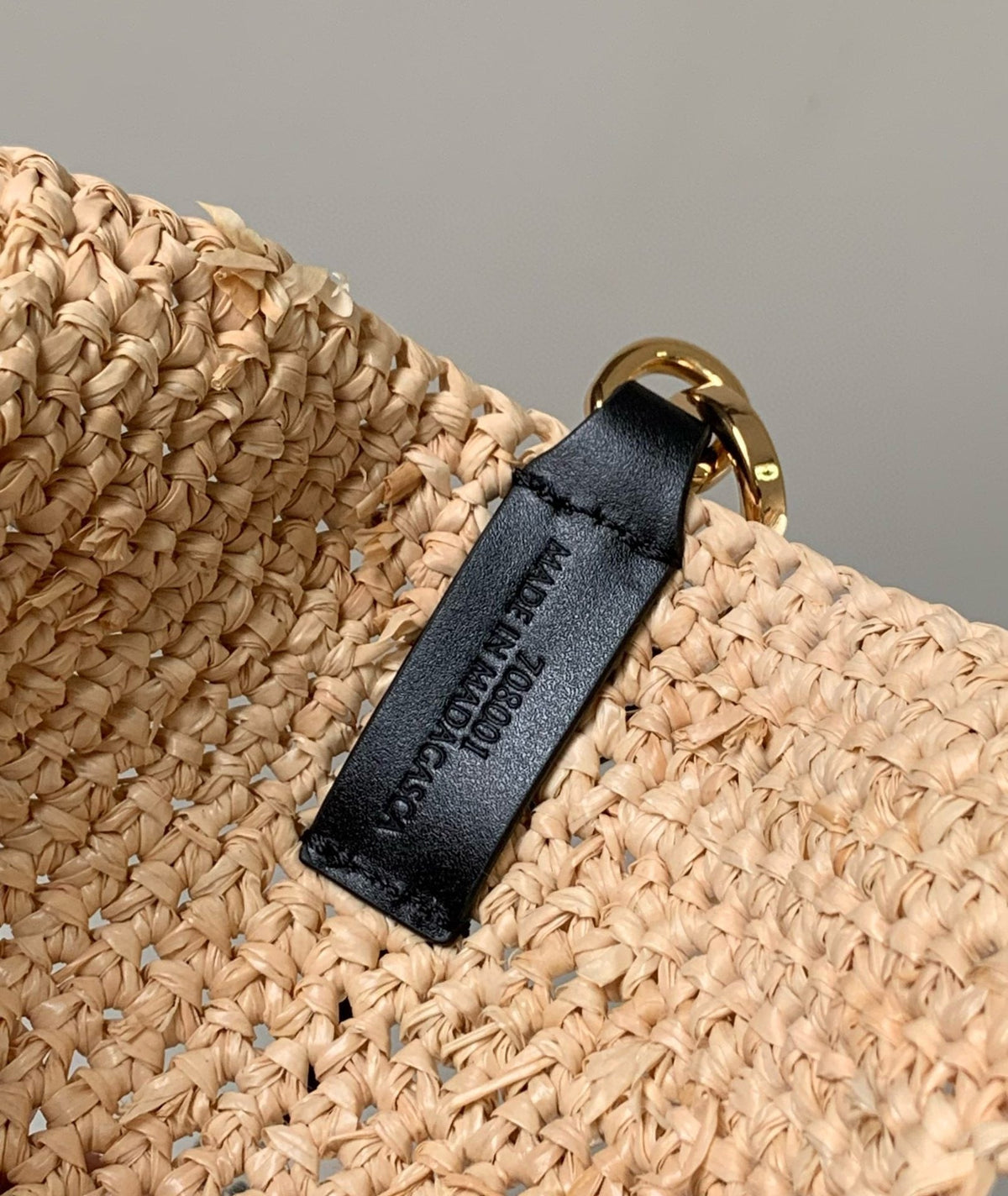 Loewe 30 Slit Bag in Colorful Raffia and Calfskin