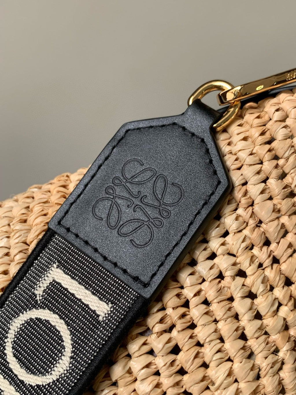 Loewe 30 Slit Bag in Colorful Raffia and Calfskin