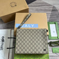 Gucci Neo Vintage 26 Supreme Pouch in Beige and Ebony Canvas
