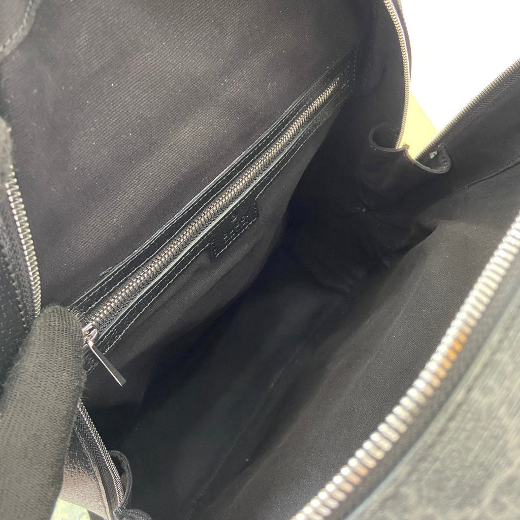 Gucci Medium 40 Backpack with Tag Black Calfskin and Canvas