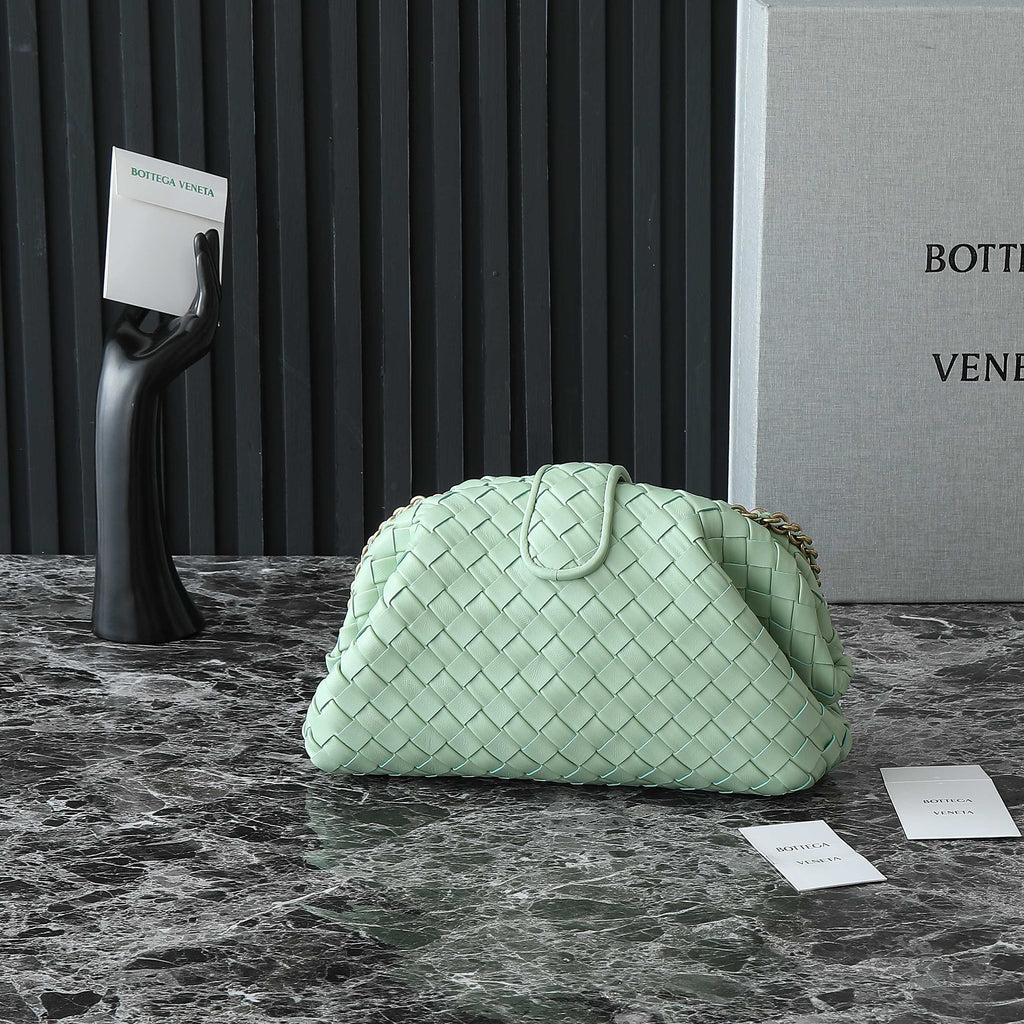 Bottega Veneta Teen Lauren 1980 with Chain 31.5 Light Green Leather Ghw Bag