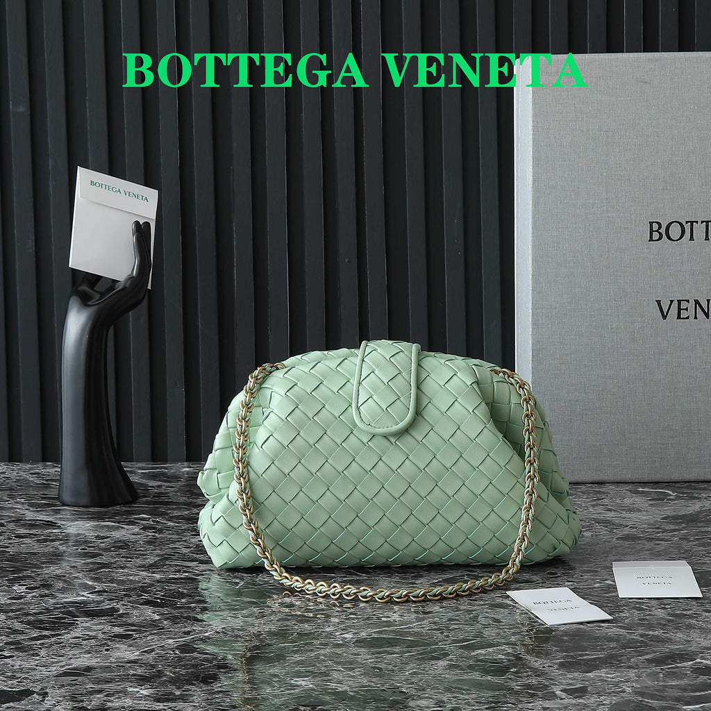Bottega Veneta Teen Lauren 1980 with Chain 31.5 Light Green Leather Ghw Bag