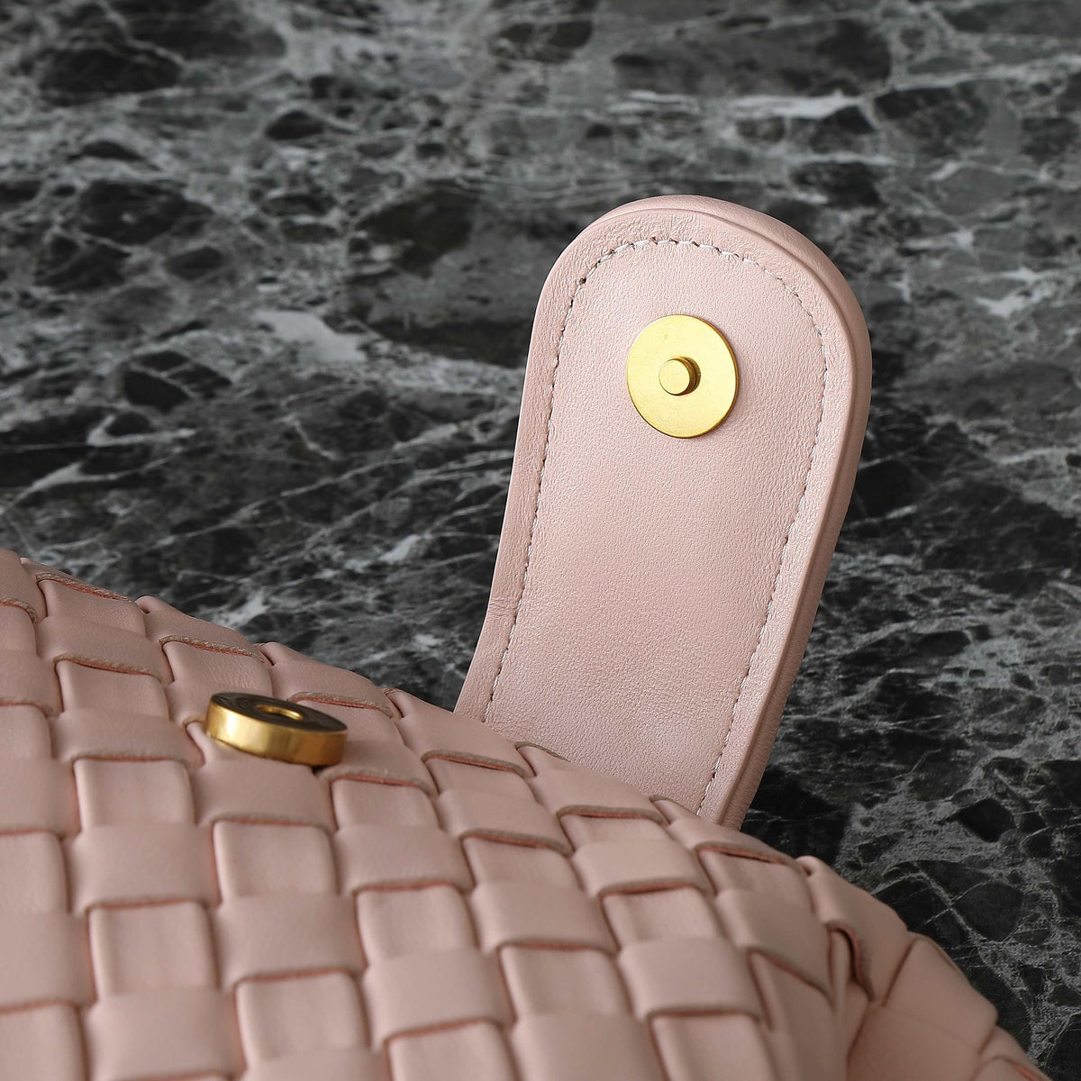 Bottega Veneta Lauren 1980 Bag 31 in Melon Pink Lambskin Gold Strap