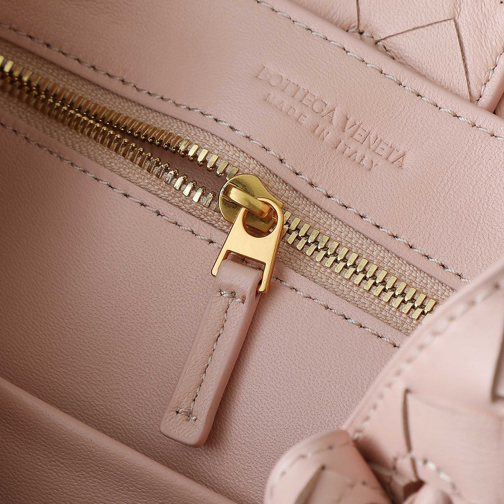 Bottega Veneta Small Andiamo 25 in Light Pink Lambskin Bag