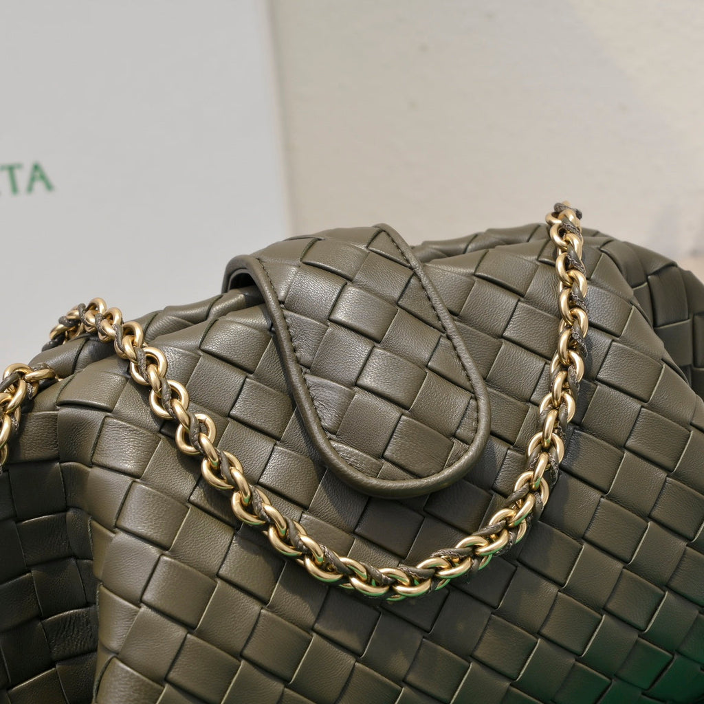 Bottega Veneta Teen Lauren 1980 with Chain 31.5 Brown Leather Ghw Bag