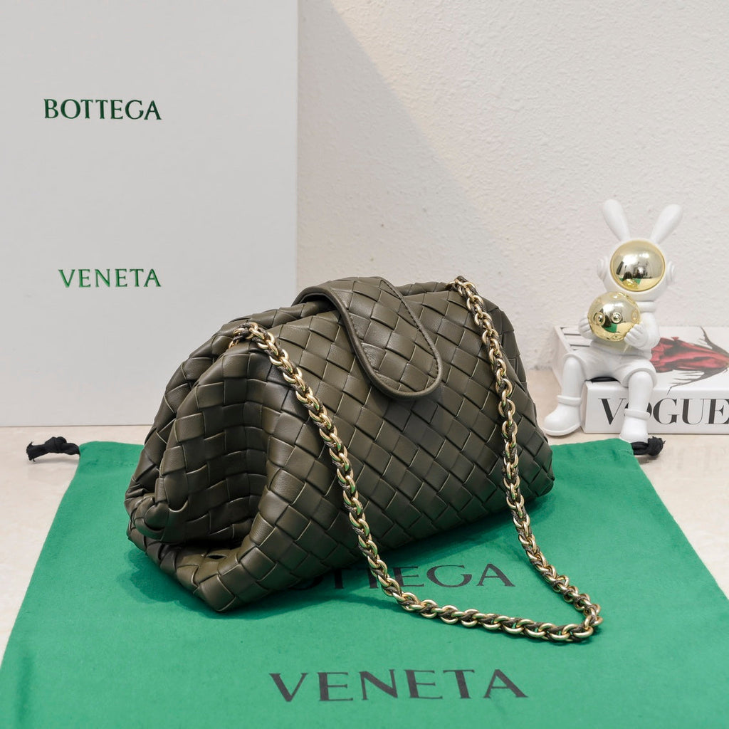 Bottega Veneta Teen Lauren 1980 with Chain 31.5 Brown Leather Ghw Bag